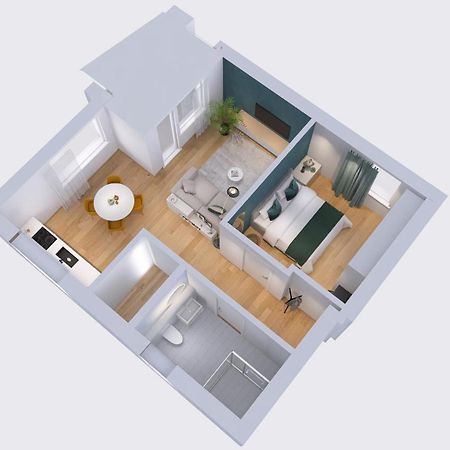 Apartmenthaus Am Kaiser-Wilhelm-Park Детмолд Екстериор снимка